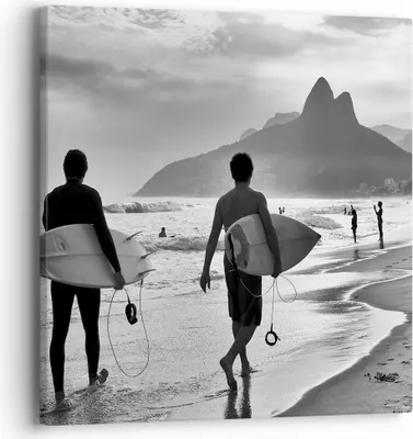 Produktbild von Bild auf Leinwand - Leinwandbild - Meer Welle Surfen - 40x40cm - Wand Bild - Wanddeko - Wandbilder - Leinwanddruck - Bilder - Kunstdruck - Wanddekoration - Leinwand bilder - Wandkunst - AC40x40-3745