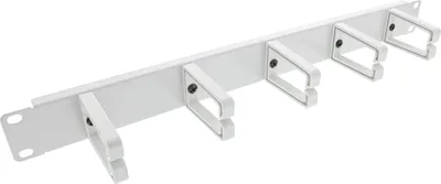 Produktbild von InLine 19" Kabelführungspanel, 5 Kunststoffbügel, RAL 7035, grau, Kabelmanagementtafel, Metall, Grau, 1 Stück(e), 346 g