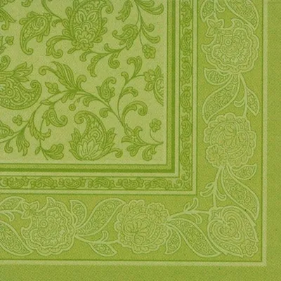 Produktbild von 20 Servietten "ROYAL Collection" 1/4-Falz 40 cm x 40 cm olivgrün "Ornaments"