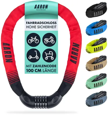 Obrázok produktu pre Zámok na bicykel AARON Lock One s číselným kódom, červený