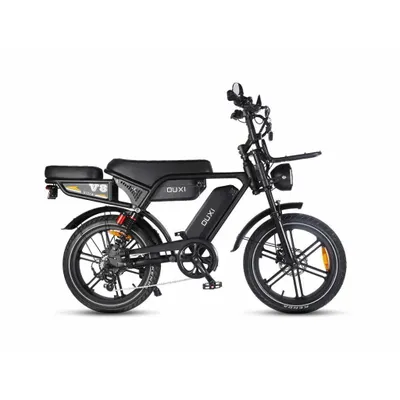 Immagine prodotto di OUXI V8 Ultra Max Fatbike elettrica - Allarme - NFC - 20 pollici - Motore da 250 W - 7 marce - Autonomia di 120 km - Freni idraulici - Nero