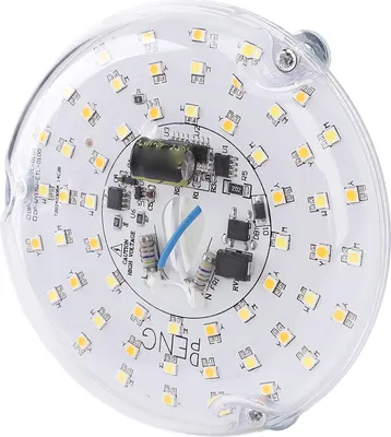 Productafbeelding van Vervangingsset voor plafondventilator met LED-lamp, 4 inch, 15W, 3 kleurtemperaturen (3000K, 4000K, 6000K), dimbaar, rond, 120V