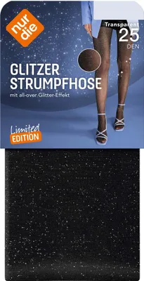 Produktbild von NUR DIE Strumpfhose Glitzer 25 DEN - schwarz - Größe XS-S