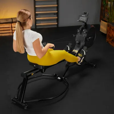 Produktbild von TREX SPORT Rudergerät klappbar für zuhause TX-880RM APRON | 16 Stufen Luft-Magnet-Widerstand Rudermaschine, 10kg Schwungrad | LCD-Display bis 150kg