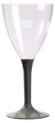 Produktbild von 10 Weingläser transparent mit taupefarbenem Fuß 160 ml - Einheitsgröße