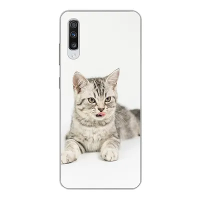 Produktbild von MuchoWow® Handyhülle Schutzhülle Hülle für Samsung Galaxy A70 Kitten - Weiß - Sohle - Mädchen - Kinder - Jungen - Kind Silikon Softcase Handy Hülle - Schutzhaube