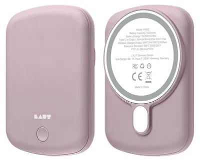 Obrázek produktu pro LAUT L_PCH_P, 5000 mAh, Bezdrátové nabíjení, 3,85 V, Růžová