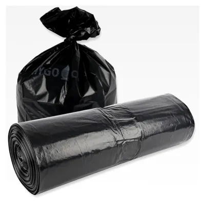 Produktbild von 250 Stück Hygoclean Müllsäcke, 160 l | LDPE, Rolle, schwarz, L: 110 cm, B: 65 cm, 60 my