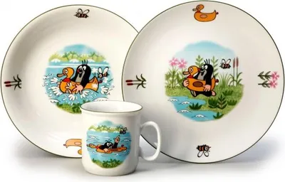 Obrázok produktu pre Thun 1794 Krtko a kačička, detská porcelánová súprava, Thun, 3 ks