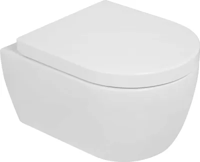 Produktbild von NEG Hänge-WC Uno99K kompakt (48,5 cm) für kleine Bäder, Nanoversiegelung, Softclose WC-Sitz, hygienische Umlaufspülung