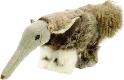 A stuffed anteater toy.