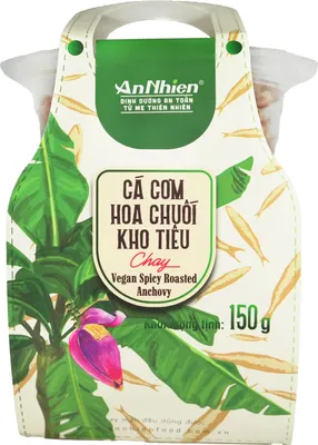 Produktbild von An Nhien Ca Com Hoa Chuoi Chay Vegan Spicy Anchovy 150g