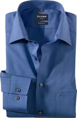 Produktbild von Olymp Hemd Modern Fit Chambray Dunkelblau