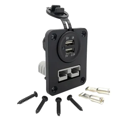 Imagen del producto de Offgridtec: Marco de instalación para conector Anderson, toma de corriente USB