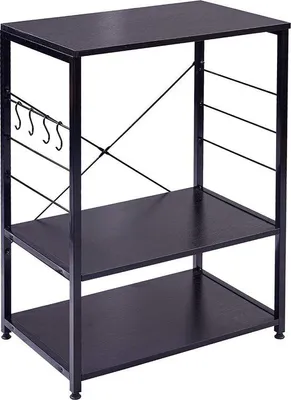 Produktbild von Küchenunterbau in Sperrholz und Metall, Magnetronhalter, 60x40x82cm, schwarz