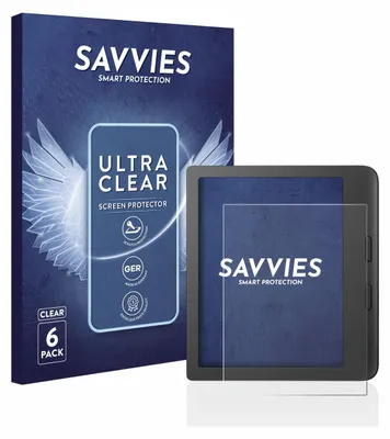 Produktbild von 6x Für Tolino Vision 6 / 5 Schutzfolie Savvies Displayschutz Display Schutz Folie Klar Transparent
