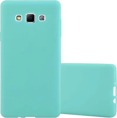 Produktbild von Cadorabo Hülle für Samsung Galaxy A7 2015 Schutzhülle in Blau Handyhülle TPU Silikon Etui Case Cover