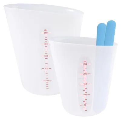 Produktbild von Silikon Messbecher Set 2 Stück 250ml & 500ml mit Skala