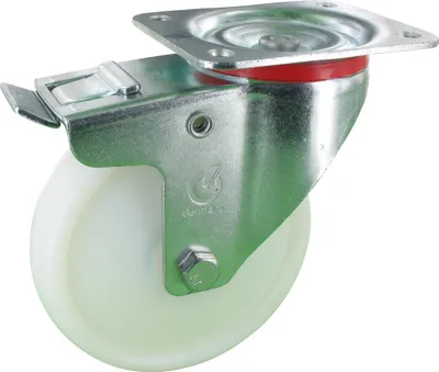 Obrázek produktu pro Otočné kolečko s brzdami Kolečko 200mm polyamidové kuličkové ložisko Nosnost: 350KG
