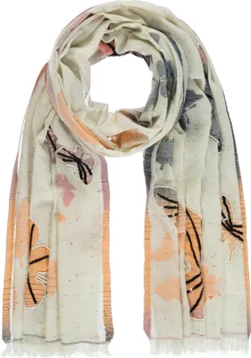 Produktbild von Passigatti Schal Jaquard mit Schmetterlinegen und Stickereien, Gr. ONESIZE