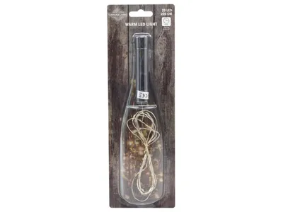 Produktbild von 20er LED Flaschenlicht Timer Stab Korken Draht-Lichterkette Weinflasche