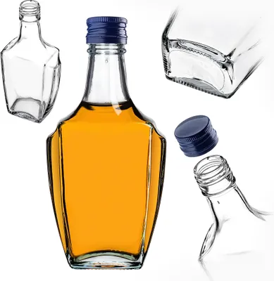 Produktbild von KADAX Glasflasche für Tinktur 250 ml mit marineblauem Verschluss, 1 Stück.