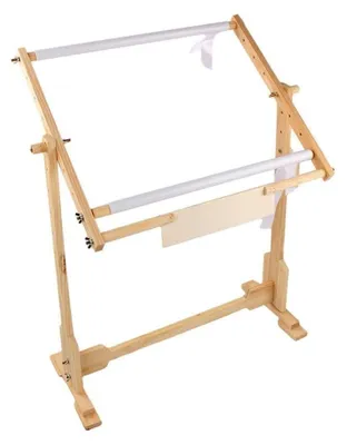 Produktbild von Kreuzstichständer, Stickrahmen eckig, Bodenrahmen zum Sticken und Quilten (50 cm)