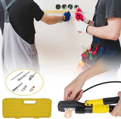 Imagen del producto de Alicate hidráulico para crimpar - Manual - 8 toneladas de presión para cables de cobre y aluminio