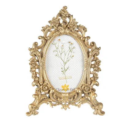 Produktbild von Clayre & Eef Bilderrahmen 10x15 cm Goldfarbig Polyresin