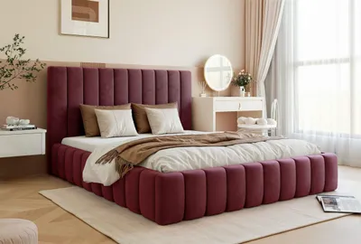 Produktbild von Polsterbett s Schlafzimmerbett IMPERIA mit elegantem Kopfteil & Stauraum