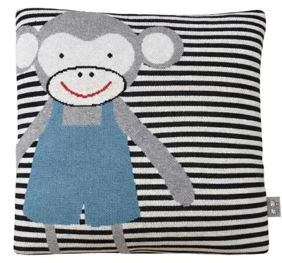 Produktbild von Kissenbezug Affe Safari - 35 x 35 cm - Grau | by SEVIRA KIDS
