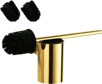 Produktbild von Toilettenbürstenhalter Set Edelstahl goldfarben Wandmontage