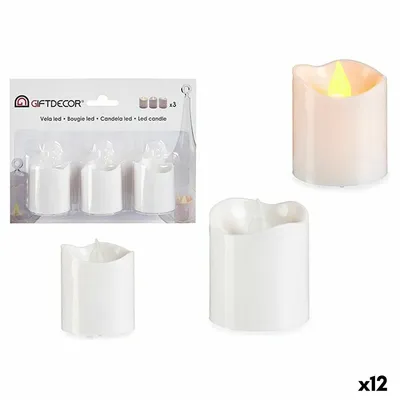 Obrázek produktu pro Sada svíček 3,7 x 3,7 x 5 cm bílá (12 kusů)