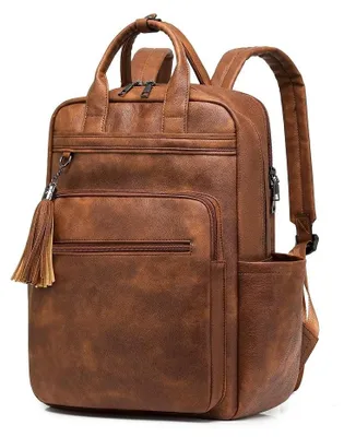 Produktbild von Damen Laptop Rucksack aus Kunstleder für 15,6 Zoll Laptops