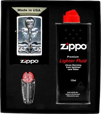 Produktbild von ZIPPO Feuerzeug KNEELING GIRL EMBLEM Geschenkset Nr. 1