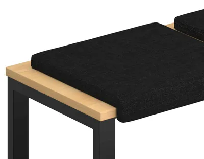 Produktbild von vidaXL Bankkissen 4 stk. Stoff Schwarz Tiefe 35 cm
