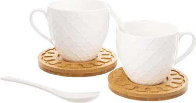 Produktbild von Orion Tassen-Set Porzellantasse Porzellanbecher weiß 2 Stk. 250 ml