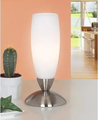 Immagine prodotto di Eglo 82305 Slim lampada da tavolo Ø 7cm bianco nichel opaco