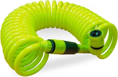 Produktbild von Amig - Spiralschlauch - aus Polypropylen - Ausziehbare Messung bis zu 7-5 m - Inklusive Bewässerungslanze- Adapter und 2 Spleißen - Pistaziengrün