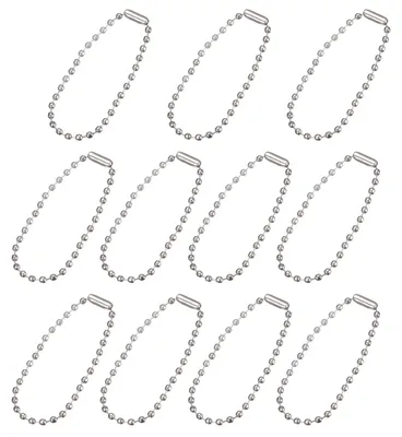 Kugelkugelketten 11 cm, 24 Stück, silberfarben, mit Verbindern