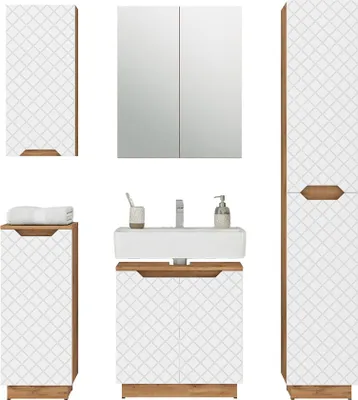 Image de Meubles bain Vicco Lotta Blanc 5 pièces, Model 59496