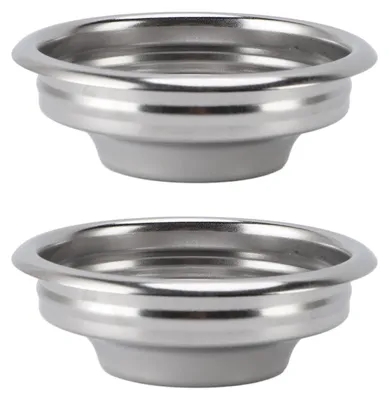 Produktbild von 2 Stück Siebträger-Filterkorb aus Edelstahl, 1 Tasse, für Siebträger mit 58 mm Durchmesser