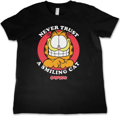 Produktbild von Garfield - Never Trust A Smiling Cat Kids T-Shirt - 12Years-XL - Black