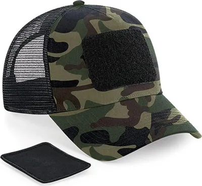 Produktbild von Beechfield B641 | Patch Snapback Trucker Cap, Snapback-Größeneinsteller - Farbe: Jungle Camo - Größe: One Size
