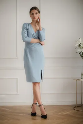 Productafbeelding van Lenitif dames mini-jurk Morgaundry, hemelsblauw, maat L