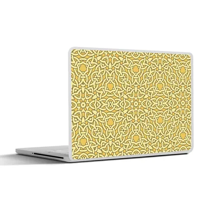 Produktbild von MuchoWow® Laptop Aufkleber Sticker Cover Antik - Gold - Gotisch - Muster 32.5x23.5 cm - Sticker für Laptop - Selbstklebend