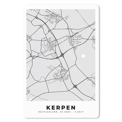 Produktbild von MuchoWow® Mauspad Mousepad Stadtplan - Stadtplan von Kerpen - Deutschland 40x60 cm - Mousepads - Maus Mat - Pad - Mausunterlage - Schreibtisch Accesoire