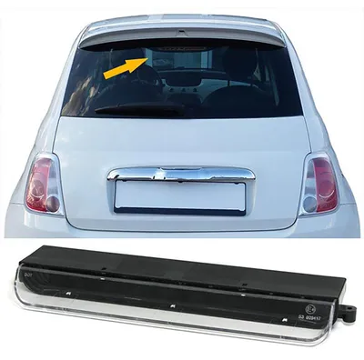 Für Fiat 500 2007-2024 LED Dritte Bremslicht Bremsleuchte Klarglas SCHWARZ in der Farbe SCHWARZ von Carparts-Online GmbH