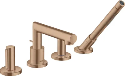 Produktbild von 4-Loch-Wannenarmatur AXOR UNO Zerogriff brushed red gold brushed red gold