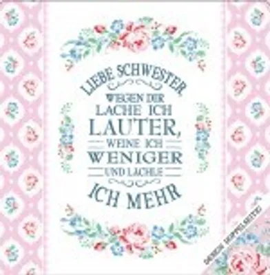 Produktbild von Cook Shop Geschirrtuch Liebe Schwester, wegen dir...